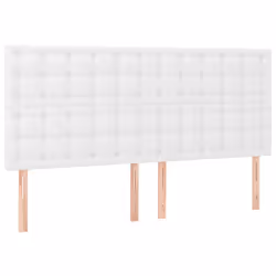 vidaXL Testiera 4 pz Bianco 80x5x78/88 cm in Similpelle - Vista aggiuntiva 2