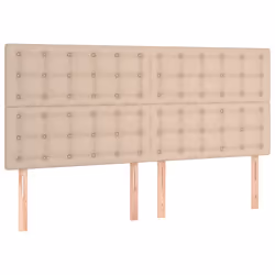 vidaXL Testiere 4 pz Cappuccino 80x5x78/88 cm in Similpelle - Vista aggiuntiva 2