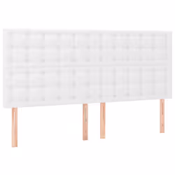vidaXL Testiera 4 pz Bianca 90x5x78/88 cm in Similpelle - Vista aggiuntiva 2