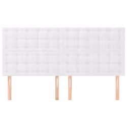 vidaXL Testiera 4 pz Bianca 90x5x78/88 cm in Similpelle - Vista aggiuntiva 3