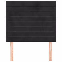 vidaXL Testiera 2 pz Nera 80x5x78/88 cm in Velluto - Vista aggiuntiva 3