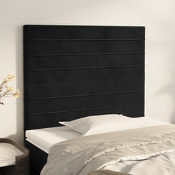 vidaXL Testiere 2 pz Nere 100x5x78/88 cm in Velluto