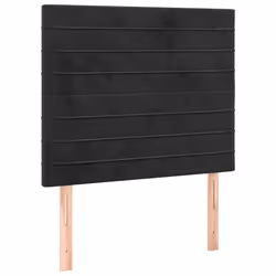 vidaXL Testiere 2 pz Nere 100x5x78/88 cm in Velluto - Vista aggiuntiva 2