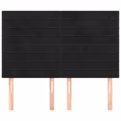 vidaXL Testiere 4 pz Nere 72x5x78/88 cm in Velluto - Vista aggiuntiva 3