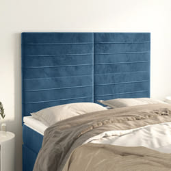 vidaXL Testiere 4 pz Blu Scuro 72x5x78/88 cm in Velluto