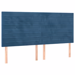 Testiera 4 pz Blu Scuro 80x5x78/88 cm in Vellutocod mxl 121546 - Vista aggiuntiva 2