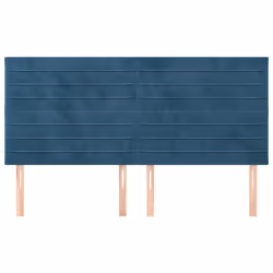 Testiera 4 pz Blu Scuro 80x5x78/88 cm in Vellutocod mxl 121546 - Vista aggiuntiva 3