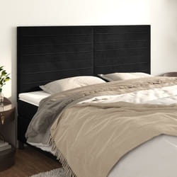 vidaXL Testiera 4 pz Nera 90x5x78/88 cm in Velluto