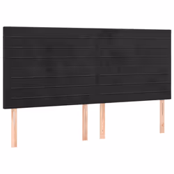 vidaXL Testiera 4 pz Nera 90x5x78/88 cm in Velluto - Vista aggiuntiva 2