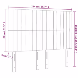 VidaXL 3116569 testiera e pedana Grigio scuro - Vista aggiuntiva 8