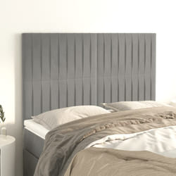 vidaXL Testiere 4 pz Grigio Chiaro 72x5x78/88 cm in Velluto