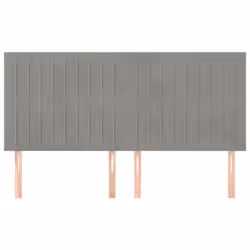 vidaXL Testiera 4 pz Grigio Chiaro 80x5x78/88 cm in Velluto - Vista aggiuntiva 3