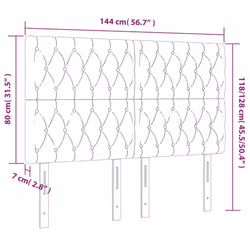 VidaXL 3116666 testiera e pedana Grigio chiaro - Vista aggiuntiva 8