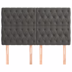 vidaXL Testiere 4 pz Grigio Scuro 72x7x78/88 cm in Velluto - Vista aggiuntiva 3