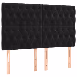 vidaXL Testiere 4 pz Nere 72x7x78/88 cm in Velluto - Vista aggiuntiva 2