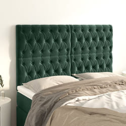 Vidaxl - Testiera 4 pz Verde Scuro 80x7x78/88 cm in Velluto