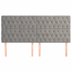 Testiera 4 pz Grigio Chiaro 90 x 7 x 78/88 cm in Vellutocod mxl 73642