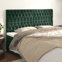 Testiera 4 pz Verde scuro 90 x 7 x 78/88 cm in Vellutocod mxl 121559