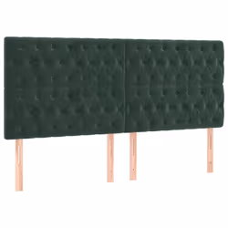 Testiera 4 pz Verde scuro 90 x 7 x 78/88 cm in Vellutocod mxl 121559 - Vista aggiuntiva 2