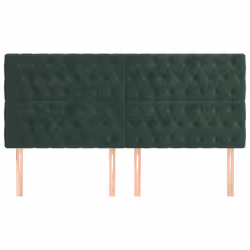 Testiera 4 pz Verde scuro 90 x 7 x 78/88 cm in Vellutocod mxl 121559 - Vista aggiuntiva 3
