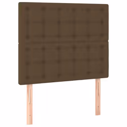 vidaXL Testiera 2 pz Marrone Scuro 80x5x78/88 cm in Tessuto - Vista aggiuntiva 2