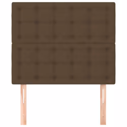 vidaXL Testiera 2 pz Marrone Scuro 80x5x78/88 cm in Tessuto - Vista aggiuntiva 3