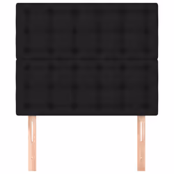 vidaXL Testiera 2 pz Nera 90x5x78/88 cm in Tessuto - Vista aggiuntiva 3