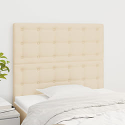 vidaXL Testiera 2 pz Crema 90x5x78/88 cm in Tessuto