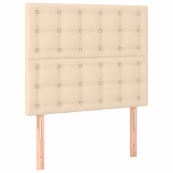 vidaXL Testiera 2 pz Crema 90x5x78/88 cm in Tessuto - Vista aggiuntiva 2