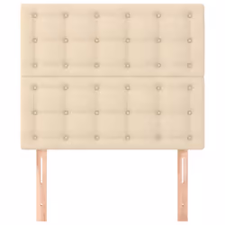 vidaXL Testiera 2 pz Crema 90x5x78/88 cm in Tessuto - Vista aggiuntiva 3