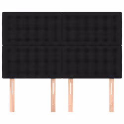 vidaXL Testiere 4 pz Nere72x5x78/88 cm in Tessuto - Vista aggiuntiva 3