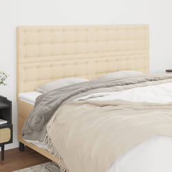 vidaXL Testiera 4 pz Crema 90x5x78/88 cm in Tessuto