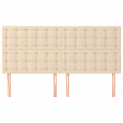 vidaXL Testiera 4 pz Crema 90x5x78/88 cm in Tessuto - Vista aggiuntiva 3