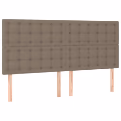 vidaXL Testiera 4 pz Tortora 100x5x78/88 cm in Tessuto - Vista aggiuntiva 2