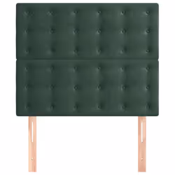 Testiera 2 pz Verde Scuro 80x5x78/88 cm in Vellutocod mxl 121558