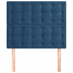 Testiera 2 pz Blu scuro 90x5x78/88 cm in Vellutocod mxl 73655 - Vista aggiuntiva 3
