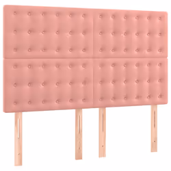 Testiere 4 pz Rosa 72x5x78/88 cm in Vellutocod mxl 73751 - Vista aggiuntiva 2