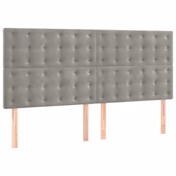 vidaXL Testiera 4 pz Grigio Chiaro 80x5x78/88 cm in Velluto - Vista aggiuntiva 2