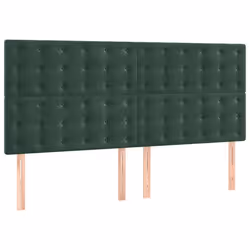 Testiera 4 pz Verde Scuro 80x5x78/88 cm in Vellutocod mxl 121555 - Vista aggiuntiva 2