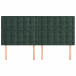 Testiera 4 pz Verde Scuro 80x5x78/88 cm in Vellutocod mxl 121555 - Vista aggiuntiva 3