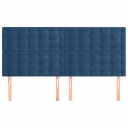 Testiera 4 pz Blu Scuro 80x5x78/88 cm in Vellutocod mxl 97650 - Vista aggiuntiva 3