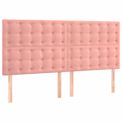 Testiera 4 pz Rosa 80x5x78/88 cm in Vellutocod mxl 73648 - Vista aggiuntiva 2