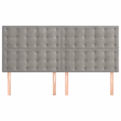Testiera 4 pz Grigio Chiaro 90x5x78/88 cm in Vellutocod mxl 97647 - Vista aggiuntiva 3