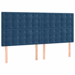 Testiera 4 pz Blu scuro 90x5x78/88 cm in Vellutocod mxl 97656 - Vista aggiuntiva 2