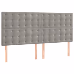 Testiere 4 pz Grigio Chiaro 100x5x78/88 cm in Vellutocod mxl 97651 - Vista aggiuntiva 2