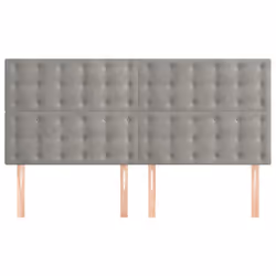 Testiere 4 pz Grigio Chiaro 100x5x78/88 cm in Vellutocod mxl 97651 - Vista aggiuntiva 3
