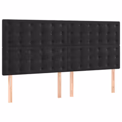 vidaXL Testiere 4 pz Nere 100x5x78/88 cm in Velluto - Vista aggiuntiva 2