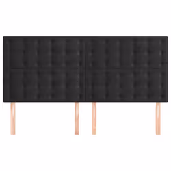 vidaXL Testiere 4 pz Nere 100x5x78/88 cm in Velluto - Vista aggiuntiva 3