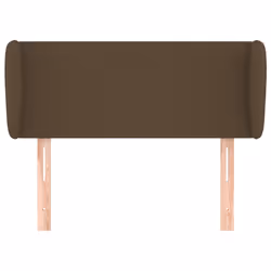 vidaXL Testiera ad Orecchio Marrone Scuro 83x23x78/88 cm in Tessuto - Vista aggiuntiva 3