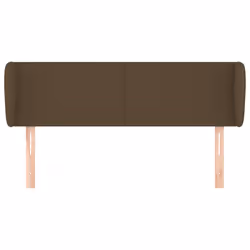 vidaXL Testiera ad Orecchio Marrone Scuro 147x23x78/88 cm in Tessuto - Vista aggiuntiva 3